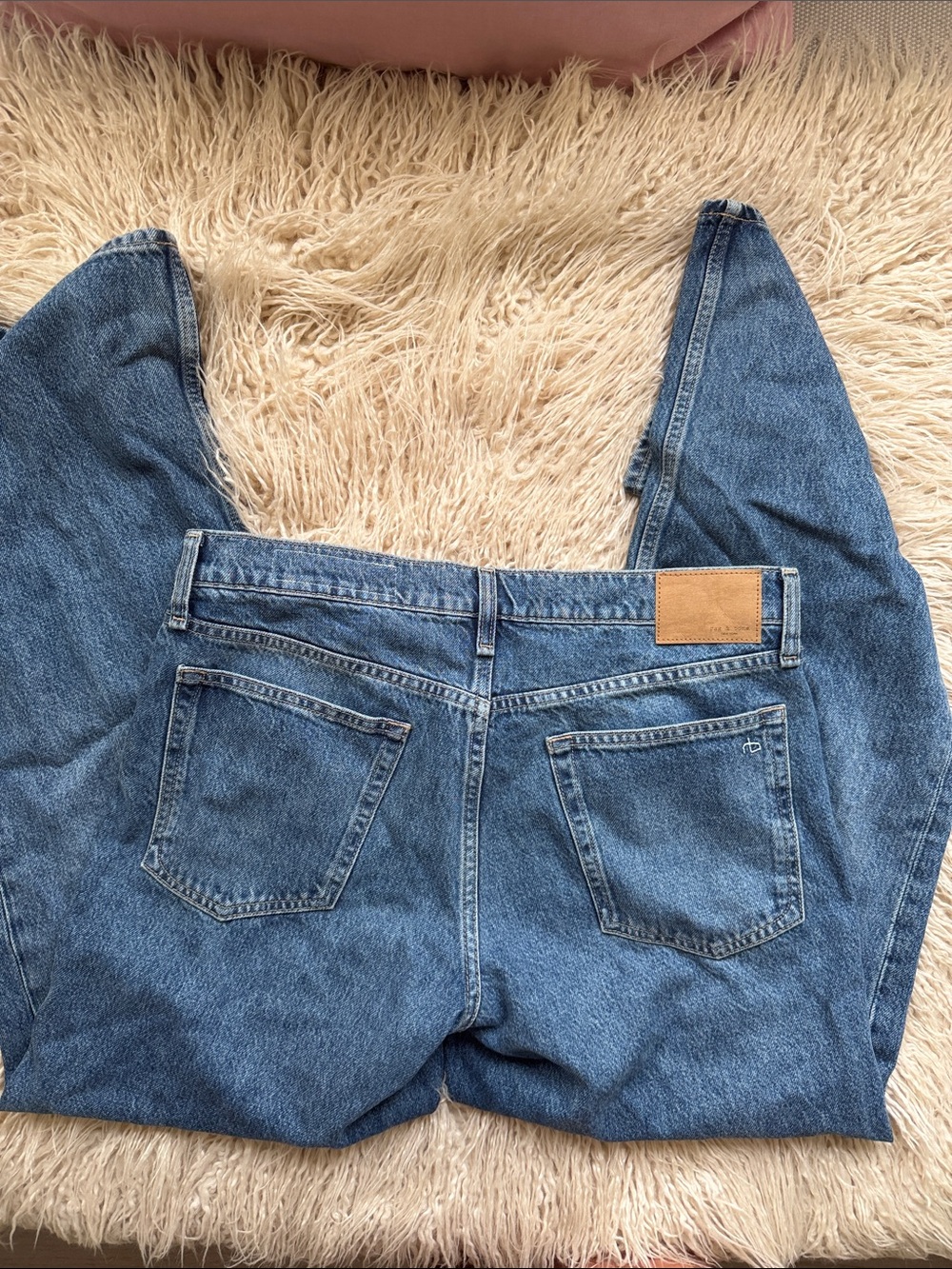 Rag & Bone Saige Low-Rise Relaxed Straight Full in Echo - Picture 7 of 11